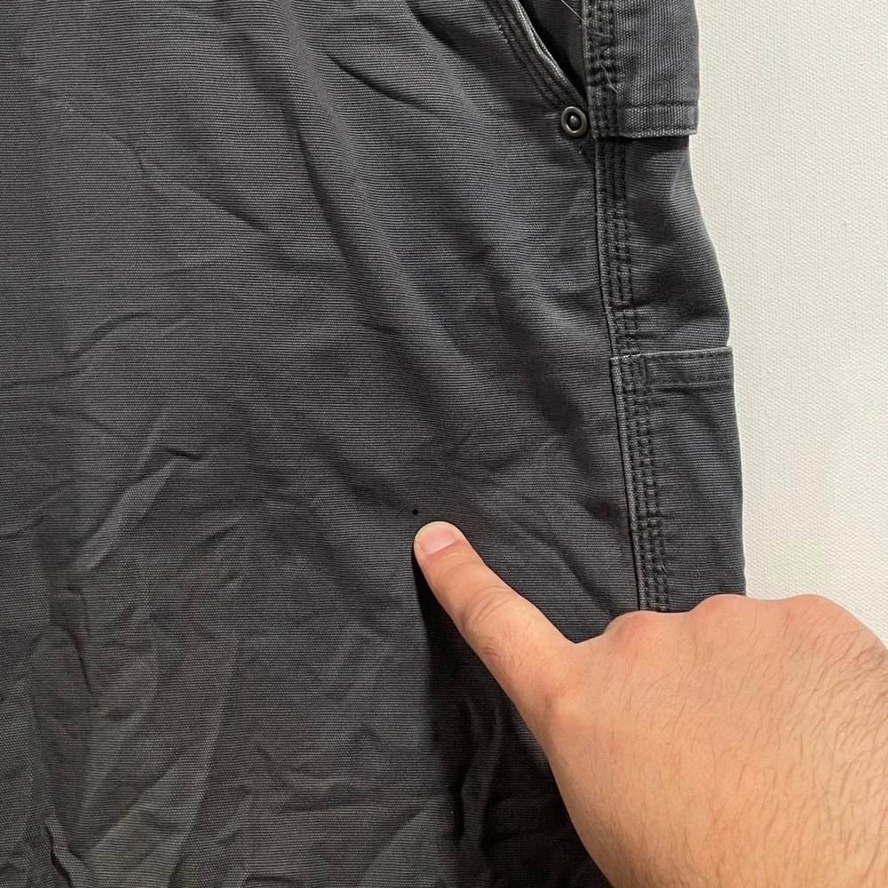 Duluth Trading Co Flex Fire Hose Relaxed Fit Pants Mens 42x34 Charcoal Gray Work